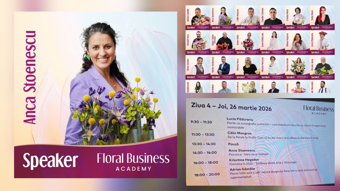 Floral Business Academy, martie 2026 – Speaker